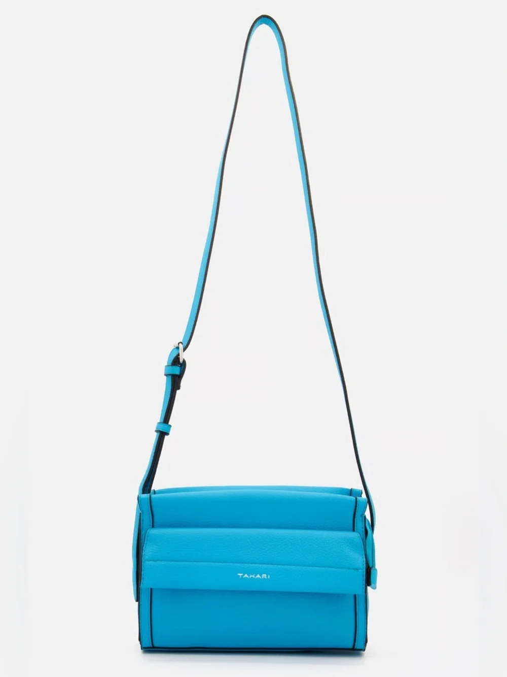 Tahari Charlie Crossbody Bag with Adjustable Strap in Aqua Brand New with Tags